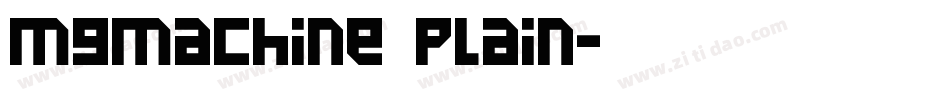 MgMachine Plain字体转换